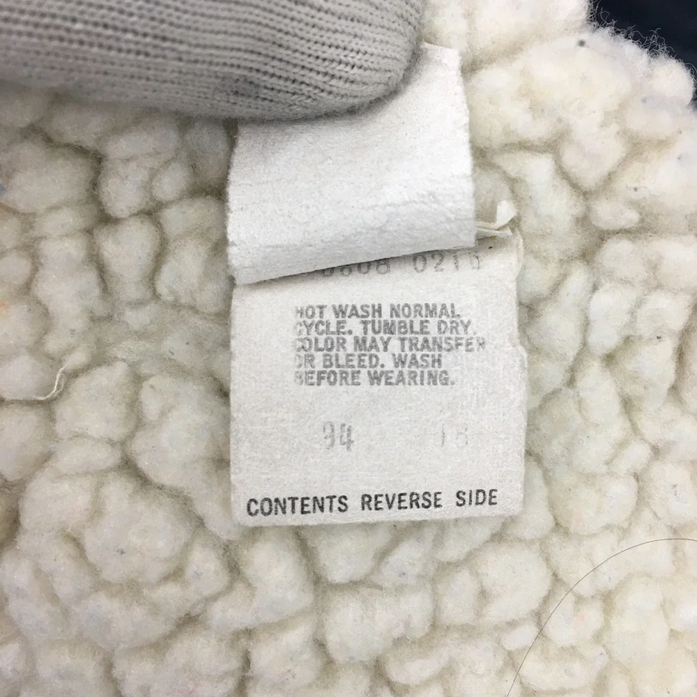 Vintage Levis Sherpa Lined Denim‎ Trucker Jacket Made in USA Blue 38R 70608 0216 - Picture 6 of 10
